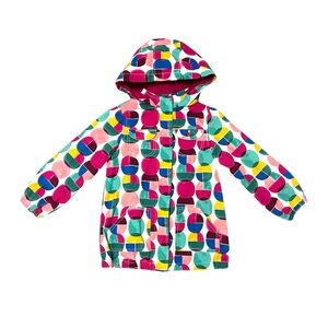 Crazy 8 Colorful Hooded Windbreaker Jacket Little Girls Size 5T